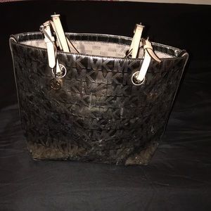 Michael Kors Silver Monogram Purse